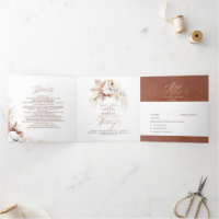 Terracotta Floral Exotic Moderne Boho Mariage