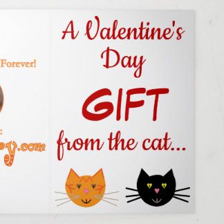 Invitation Trois Volets Une carte triplée de la Saint Valentin pour les am