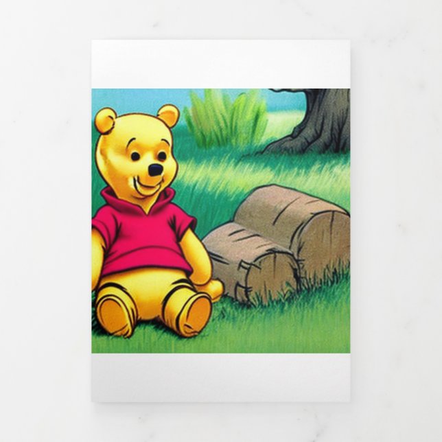Invitation Trois Volets Winnie l'Ooh 5. (Page de couverture)