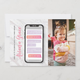 Invitation Troisième anniversaire de la fille de trois ans