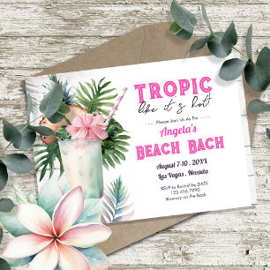 Invitation Tropic Beach Bachelorette Party et Itinéraire