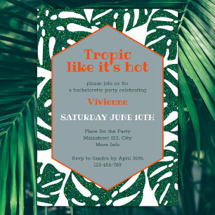 Invitation Tropical Bachelorette Party Tropique Comme il fait