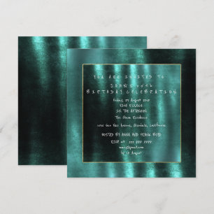 Invitation Tropical Deep Emerald Green Velvet Party