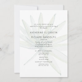 Invitation Tropical Deux Lieux Bride Blanche Parents Mariage