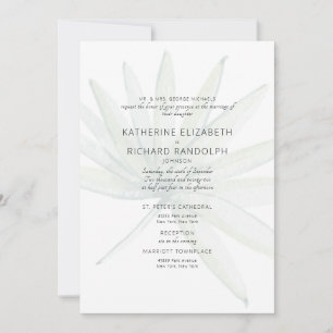 Invitation Tropical Deux Lieux Bride Blanche Parents Mariage