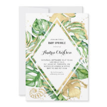 Tropical Feuille Gold Foil Été Baby Sprinky