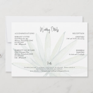 Invitation Tropical Foliage Beach Détails du mariage