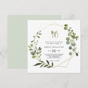 Invitation Tropical Green Feuilles 30e fête d'anniversaire