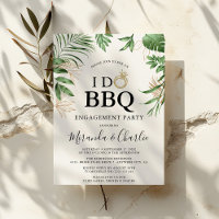 Tropical Greenery & Or 'Je Fais un BBQ' Fiançaille