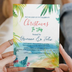 Invitation Tropical I Christmas En Juillet