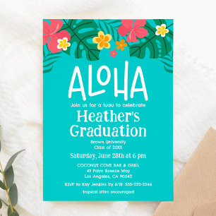 Invitation Tropical Luau Aloha Graduation Party