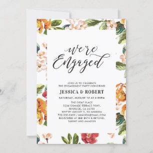 Invitation Tropical moderne   Partie d'engagement "Nous somme