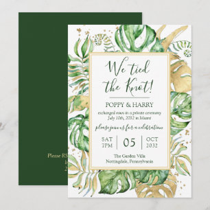 Invitation Tropical Nous Nous Sommes Mariés Réception de Fuit