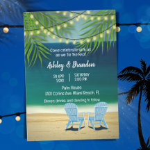 Tropical Ocean Beach Thème String Mariage