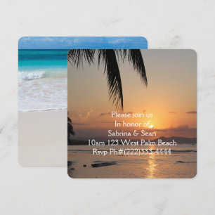 Invitation Tropical Paradise Beach Palm Destiny Destiny'S