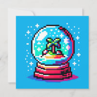 Tropical Snow Globe Pixel Art Beach Hiver