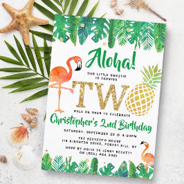 Invitation Tropical Summer Beach Luau Boys 2e anniversaire