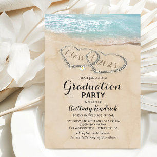 Invitation Tropical Vintage Beach Graduation Party