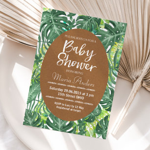 Invitation tropicale de baby shower