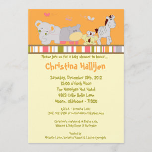 invitation tropicale de baby shower de jungle du