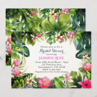 Tropiques Élégants Feuilles Vertes Floral Aquarell