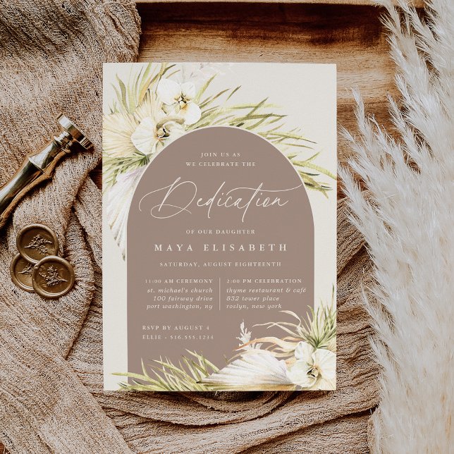 Invitation Tropiques vintages Dédication pour bébés (Créateur téléchargé)