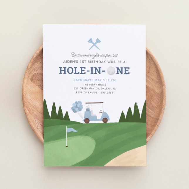 Invitation Trou en un Golf 1er anniversaire (Créateur téléchargé)