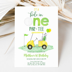 Invitation Trou En Un Golf Premier Anniversaire Par-tee