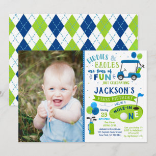 Invitation Trou En Un Golf Première Anniversaire Par Tee Invi