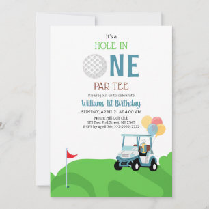 Invitation Trou En Un Par Tee Golf Premier Anniversaire
