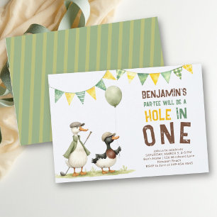 Invitation Trou en un pour les canards de golf Tee Parfait po