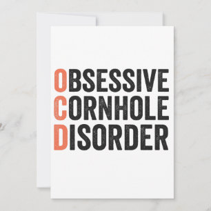 Invitation Trouble Obsessif de Cornhole Cadeau Drôle de Cornh