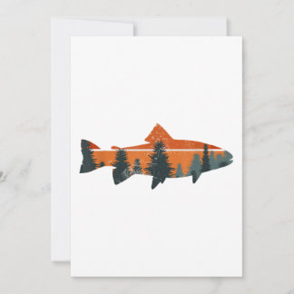 Invitation Trout Fly Fishing Nature Outdoor Fisherman