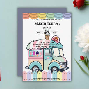 Invitation Truck à glace moderne Saupoudrer Baby shower Invit