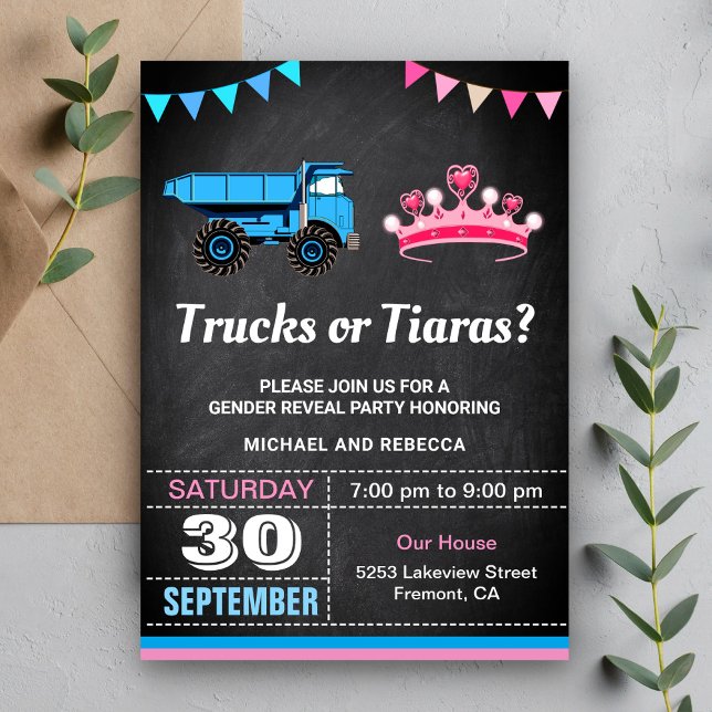 Invitation Trucks ou Tiaras (Créateur téléchargé)