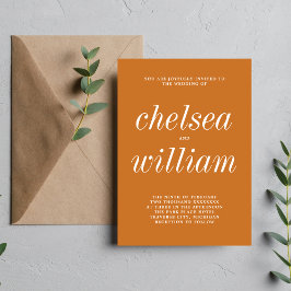 Invitation True Simplicité 2 Citrouille minimaliste Mariage
