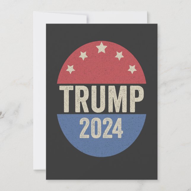 Invitation Trump 2024 Votez à nouveau Élection drôle Trump à  (Devant)