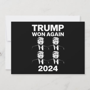 Invitation Trump a encore gagné Élection 2024 Jour d'investit