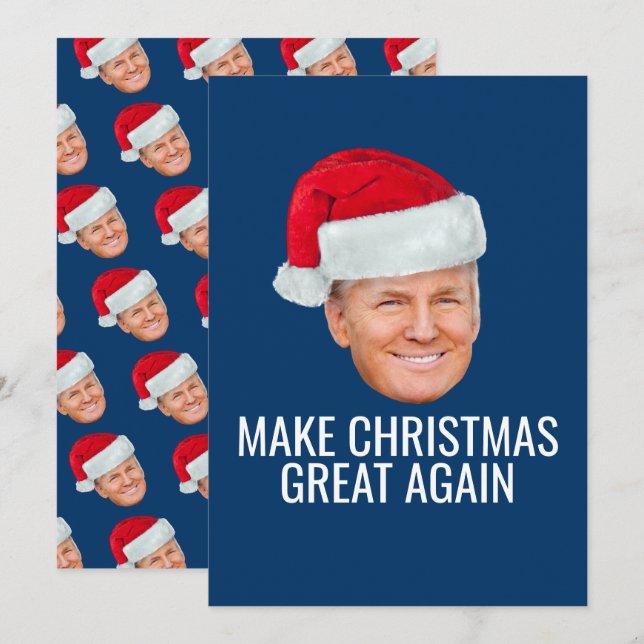 Invitation Trump avec Santa Hat - Rendre Noël magnifique (Devant / Derrière)