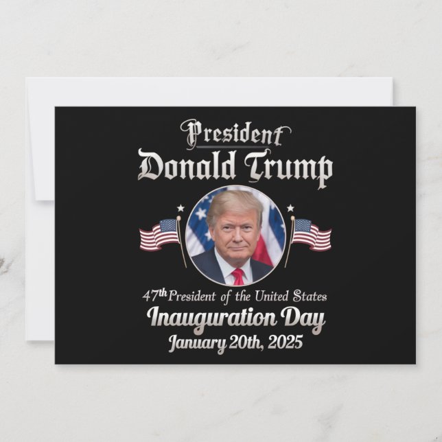 Invitation Trump Inauguration Day 2025 47th USA President (Devant)