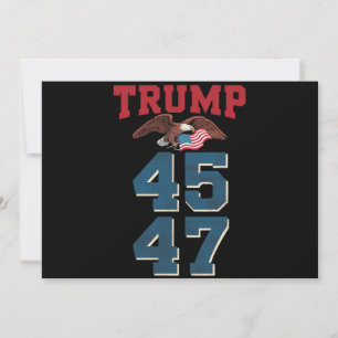 Invitation Trump patriotique a gagné 45 et 47 Victoire Gagnan