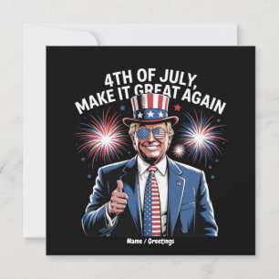 Invitation Trump Patriotique rend 4 juillet grand à nouveau