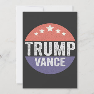 Invitation Trump Vance Républicain Élection Américaine Cadeau