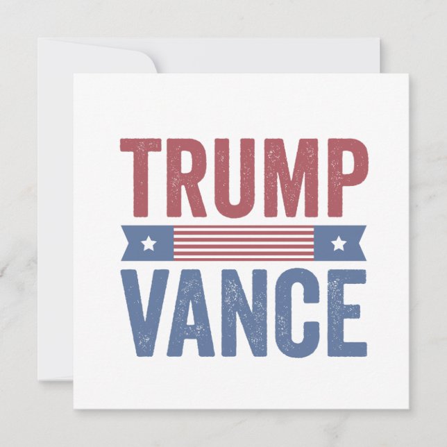 Invitation Trump Vance Républicain Élection Américaine Cadeau (Devant)