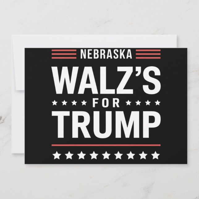 Invitation Trump Vance Walz pour Trump Nebraska (Devant)