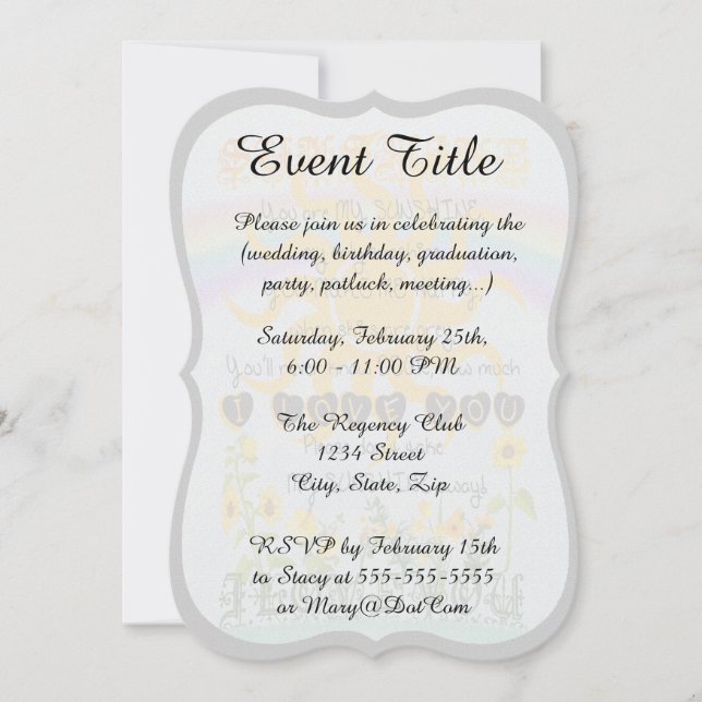 Invitation Tu Es Mon Soleil (Devant)