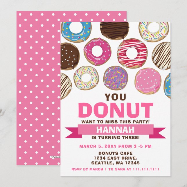 Invitation tu ne veux pas rater cette fête d'anniversaire de  (Devant / Derrière)