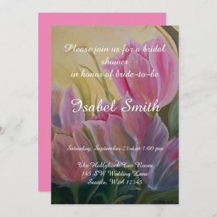 Invitation Tuliforme rose