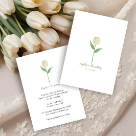 Invitation Tulipe minimaliste d'agrafage