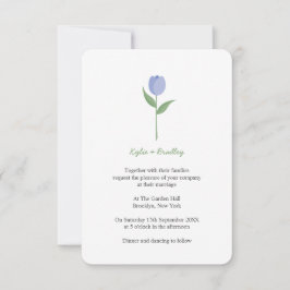 Invitation Tulipe minimaliste Lilac